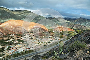 Multicolored mountains known as Cerro de los 7 colores