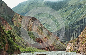 Multicolored mountains near Iruya, Argentina