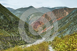 Multicolored mountains near Iruya, Argentina