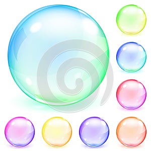 Multicolored opaque glass spheres