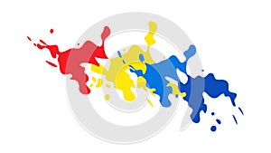 Multicolored paint splatters: art, creativity, expression, and dynamic design, vector design Generative AI