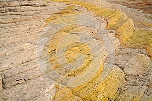 Multicolored photogenic pattern and textures of the Yellow Rock in Utah USA
