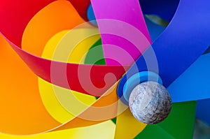 Multicolored pinwheel