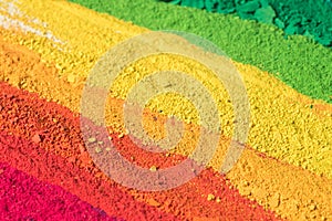 Multicolored powder pigments background