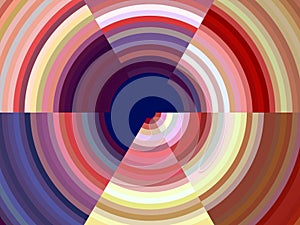 Multicolored rainbow  circular playful lines abstract texture and design