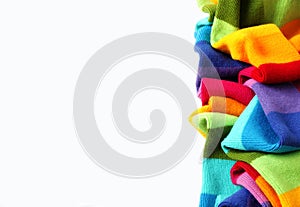 Multicolored scarf isolated