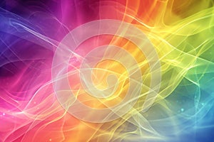 Multicolored rainbow waves of smoke. background with smoke effect for design.