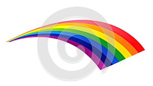 Multicolored rainbows on a white background