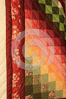 Multicolored rectangles and squares Amish Handmade Quilt6