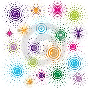 Multicolored retro circles