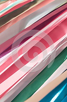 Multicolored ribbons, abstract pastel colorful creative background