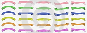 Multicolored ribbons on a light background