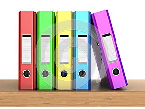 Multicolored ring binders