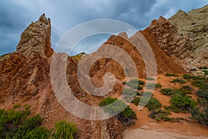 Multicolored rock formations near the Cottonwood Canyon Road Utah