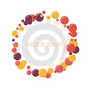 Multicolored round banner