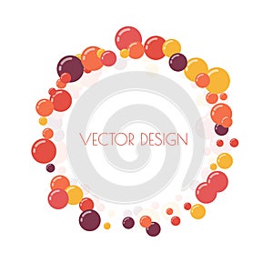 Multicolored round banner