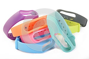 Multicolored rubber wristband
