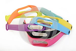 Multicolored rubber wristband