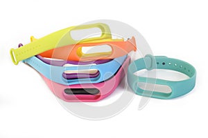 Multicolored rubber wristband