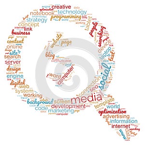 SEO - search engine optimization in word cloud