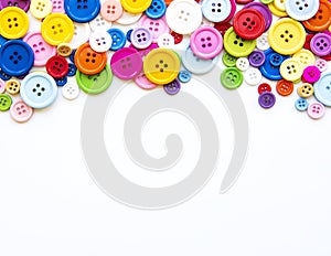 Multicolored sewing buttons