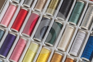 Multicolored sewing threads