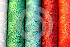 Multicolored sewing threads