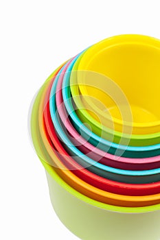 Multicolored shape sorter toy isolated