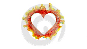 multicolored shockwave heart shaped Valentines Day burst copy space 60 fps