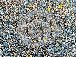 Multicolored small crushed stone & x28;shingle, beach, boulder, jack, nodule, pebbles& x29;. Background, wallpaper. photo