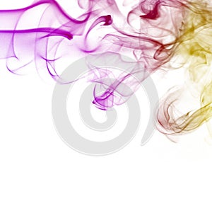 Multicolored smoke.