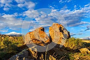 Multicolored soil of mercury occurrence in Altai steppe