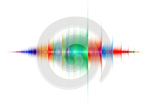 Multicolored sound wave