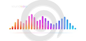 Multicolored sound wave equalizer.