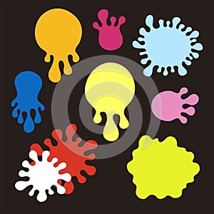 Multicolored splatters