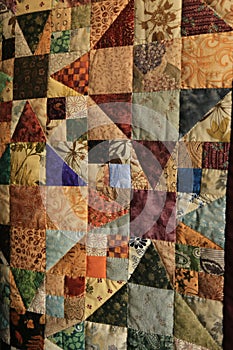 Multicolored squares Amish Handmade Quilt2