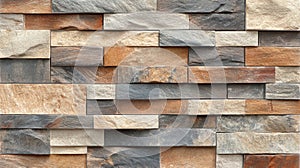 Multicolored Stacked Stone Wall Texture