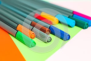 Multicolored stationery drawing liners for artists and creativity