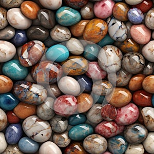 Multicolored stones