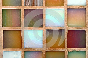 Multicolored tiles background