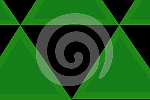 Multicolored translucent triangles isolated on a black background