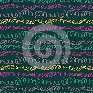 Multicolored twirls pattern