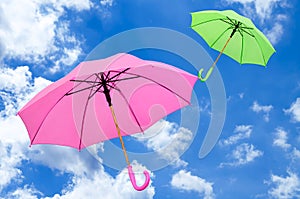 Multicolored umbrella