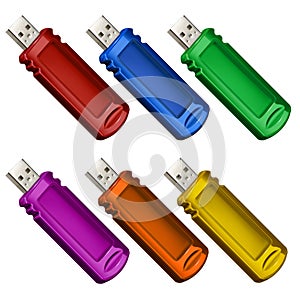 Multicolored usb pen drives