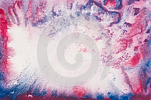 Multicolored  watercolor painted on paper  background texture