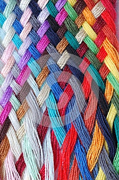 Multicolored Wool Braid photo