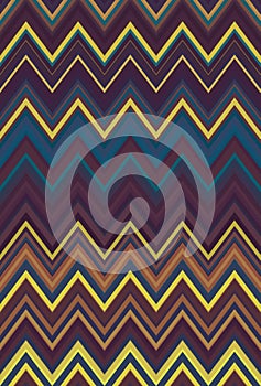 Multicolored zigzag rainbow wave pattern. multihued