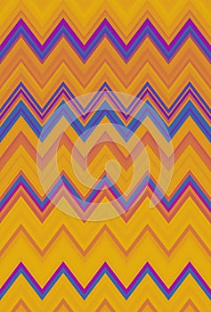 Multicolored zigzag rainbow wave pattern. vibrant art