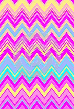 Multicolored zigzag rainbow wave pattern. vibrant backdrop