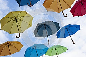 Multicolors umbrellas